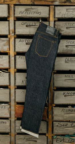 HIROSHI KATO MAMMOTH 17.5 OZ INDIGO RAW 4-WAY STRETCH SELVEDGE DENIM (HAMMER MODEL)