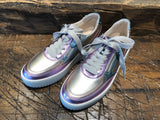 GABOR CAMI PLATFORM SNEAKER WITH PEARLIZED LEATHER IN PASTEL SHADES