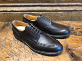 Crockett & Jones Denver Apron-Fronted Derby in Dark Brown Hatch Grain Hide