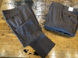 Samuelsohn Wool Blend Lightweight Donegal Tweed Trouser in Brown Heather