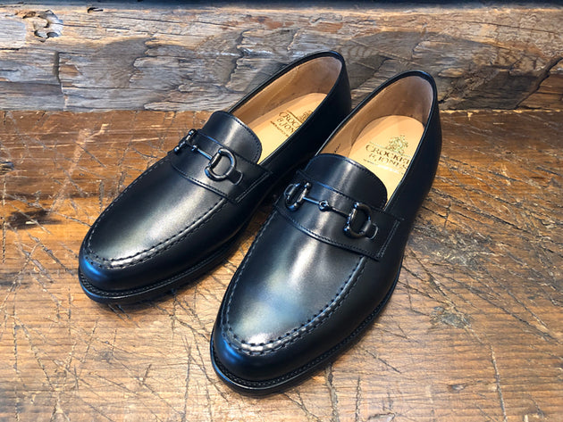Crockett & Jones x O & D Hendon 2 Bit Loafer in Black Calfskin