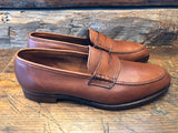 Crockett & Jones x O & D Seaton Unlined Penny in Tan Pebble Grain Calfskin