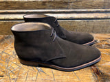 Crockett & Jones Tetbury Chukka in Dark Brown Suede with Dainite Sole