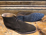 Crockett & Jones Tetbury Chukka in Dark Brown Suede with Dainite Sole