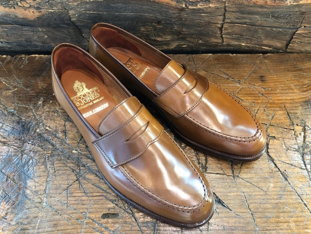 Crockett & Jones x O & D Unlined Harvard 2 Whiskey Shell Cordovan Penny Loafer