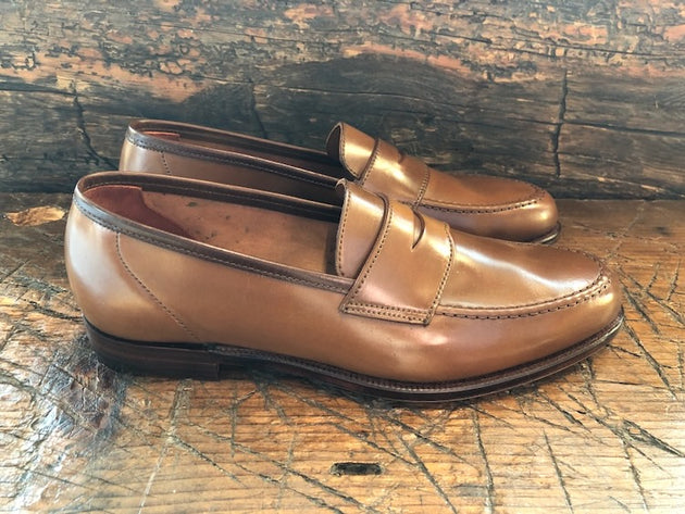 Crockett & Jones x O & D Unlined Harvard 2 Whiskey Shell Cordovan Penny Loafer