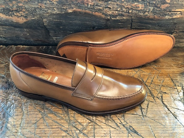 Crockett & Jones x O & D Unlined Harvard 2 Whiskey Shell Cordovan Penny Loafer