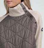 HOLEBROOK SWEDEN JANNIKE WINDPROOF PULLOVER SWEATER IN KHAKI/MOLE