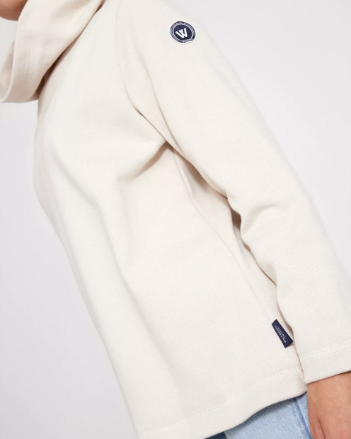 HOLEBROOK SWEDEN JESSICA WINDPROOF PULLOVER SWEATER IN SANDSHELL