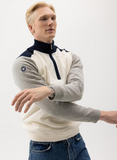 Holebrook Sweden Men's Ludvig T-Neck Windproof Sweater in Off-White