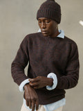 Harley of Scotland Men's Supersoft Wool Crew Neck Sweater in Black