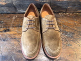Alden Rover Moc 3 Eyelit Tie in Snuff Suede Leather with a Leisure III Sole