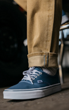 HIROSHI KATO 10.5 OZ STRETCH SELVEDGE DENIM IN FADED RUSTIC COPPER