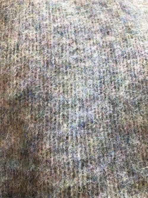 Harley of Scotland Men's Supersoft Wool Crew Neck Sweater in Sea Glass Shaggy Brush