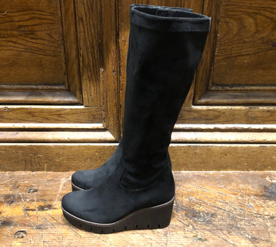GABOR SOFIA TALL WEDGE BOOT IN BLACK