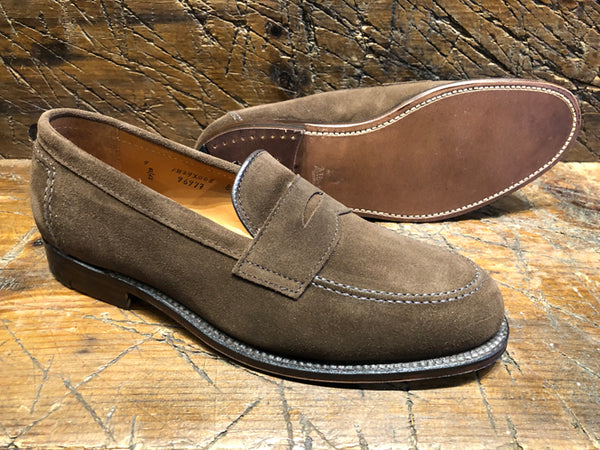 Alden Brown Suede Penny with Flex Sole – Oxford and Derby