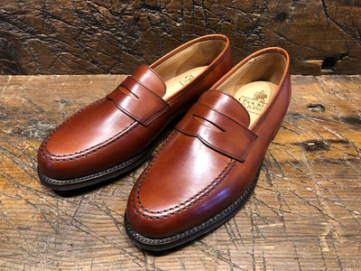 Crockett & Jones Boston Penny in Chestnut Burnished Calf with City Rubber Sole