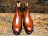 Crockett & Jones Chelsea 8 in Chestnut Burnished Calfskin with City Rubber Sole