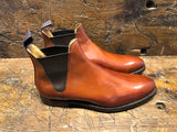 Crockett & Jones Chelsea 8 in Chestnut Burnished Calfskin with City Rubber Sole