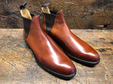 Crockett & Jones Chelsea 8 in Chestnut Burnished Calfskin with City Rubber Sole