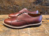 Alden x O & D Quincy Cap-Toe Blucher in Matte Finish Brown Scotch Grain Leather