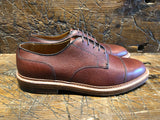 Alden x O & D Quincy Cap-Toe Blucher in Matte Finish Brown Scotch Grain Leather