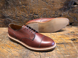 Alden x O & D Quincy Cap-Toe Blucher in Matte Finish Brown Scotch Grain Leather