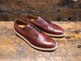 Alden x O & D Quincy Cap-Toe Blucher in Matte Finish Brown Scotch Grain Leather