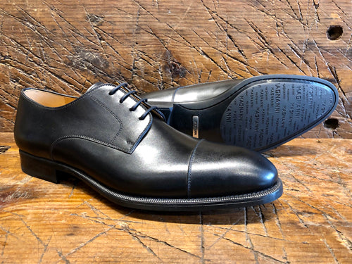 Magnanni Harlan Black Cap-Toe Blucher with Rubber Sole  display picture 3