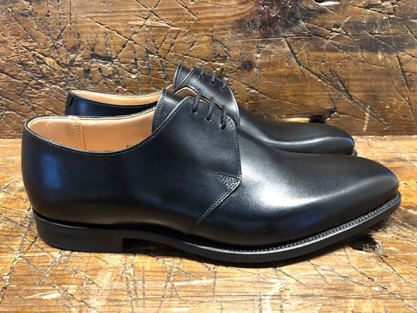 Crockett & Jones Highbury 3 Eyelit Plain Toe Derby in Black Calf