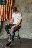 HIROSHI KATO 10.5 oz 4-Way Stretch Selvedge Raw Indigo Slim Cut Jeans (Pen Model)