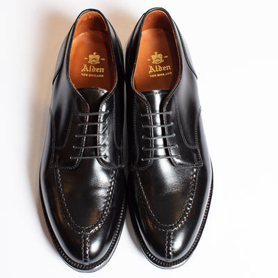 Alden Norwegian Split Toe in Black Calfskin