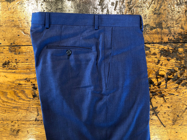 Samuelsohn Super 110's Wool Serge Trouser in French Blue