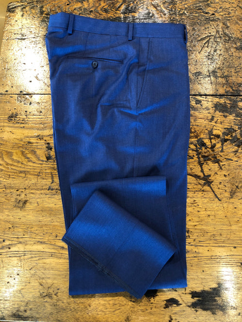 Samuelsohn Super 110's Wool Serge Trouser in French Blue