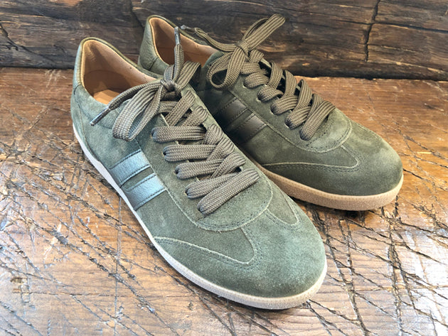 GABOR VERDE SNEAKER IN LODEN SUEDE WITH GUM SOLE