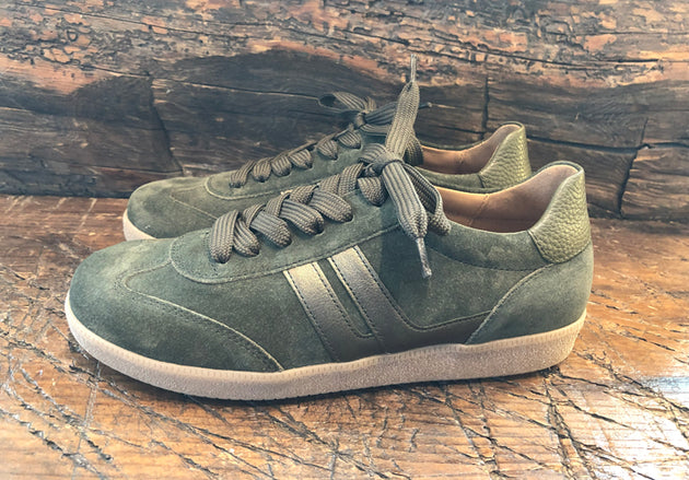 GABOR VERDE SNEAKER IN LODEN SUEDE WITH GUM SOLE