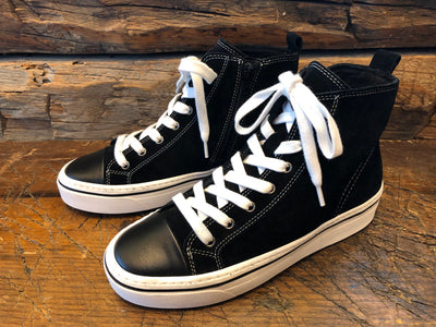 Sneakers semelle épaisse noir / violet / vert - LAYLA 6047 - Garrice