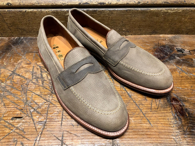Alden x O & D Worcester Penny in Oiled Clay Nubuck