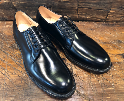 Alden x O & D Plain Toe Blucher in Black Calf