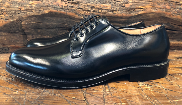 Alden x O & D Plain Toe Blucher in Black Calf