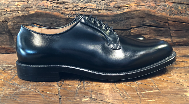 Alden x O & D Plain Toe Blucher in Black Calf