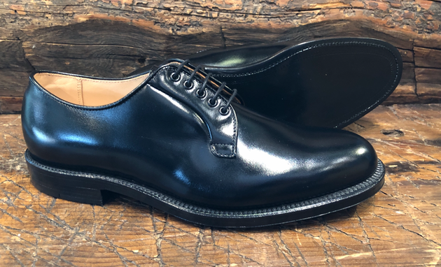 Alden x O & D Plain Toe Blucher in Black Calf