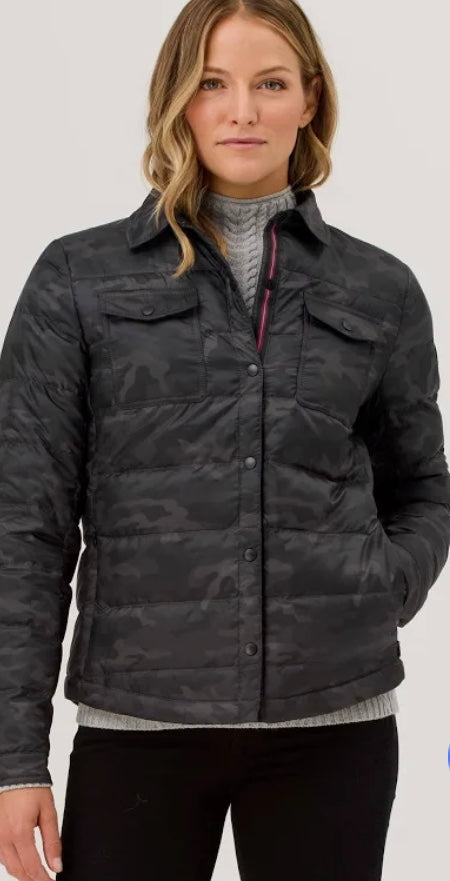 KRIMSON KLOVER WOMEN'S SKI WEAR ANNIE DOWN SHACKET IN CAMO