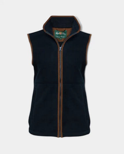 ALAN PAINE WOMEN'S AYLSHAM FLEECE WAISTCOAT IN DARK NAVY