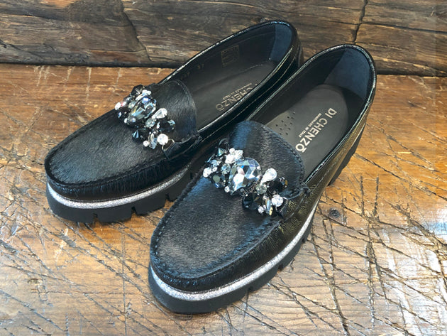 DI CHEZNO BEDAZZLED LOAFER IN BLACK