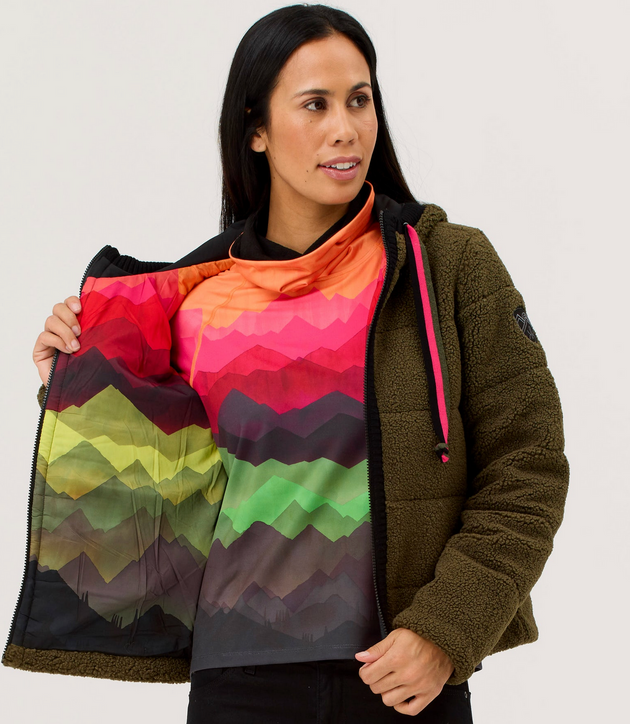 KRIMSON KLOVER WOMEN'S SKI WEAR BELLA FLEECE JACKET IN HUNTER