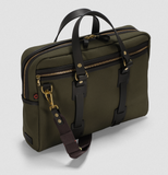 CROOTS LTD ENGLISH LAPTOP BAG IN OLIVE BRITISH TWILL