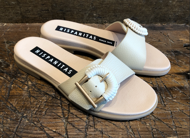 HISPANITAS WOMEN'S BOLERO SANDAL IN BONE CALFSKIN
