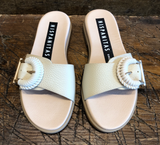 HISPANITAS WOMEN'S BOLERO SANDAL IN BONE CALFSKIN