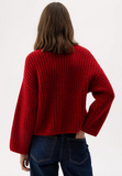HOLEBROOK SWEDEN CAJSA SWEATER IN RUBY